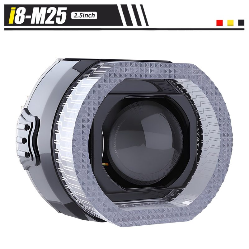 2 5 3 Inch Rgb Built In Motorcycle Projector Headlight 04 Rgb Projector M25 i8-M25 RGB built-in motorcycle projector headlight front view