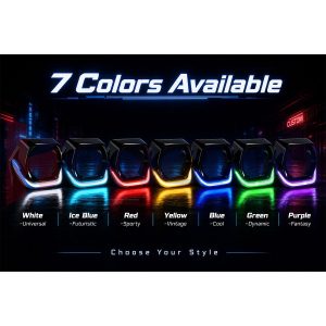 Source color graphic showing seven color options for the U-shaped decorative cover series.