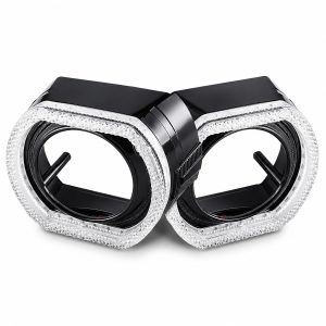 2 5 Inch Square Black 5D Rgb Chasing Projector Shroud Main 2.5 Inch Square Black 5D RGB Chasing Angel Eye Projector Shroud Kit