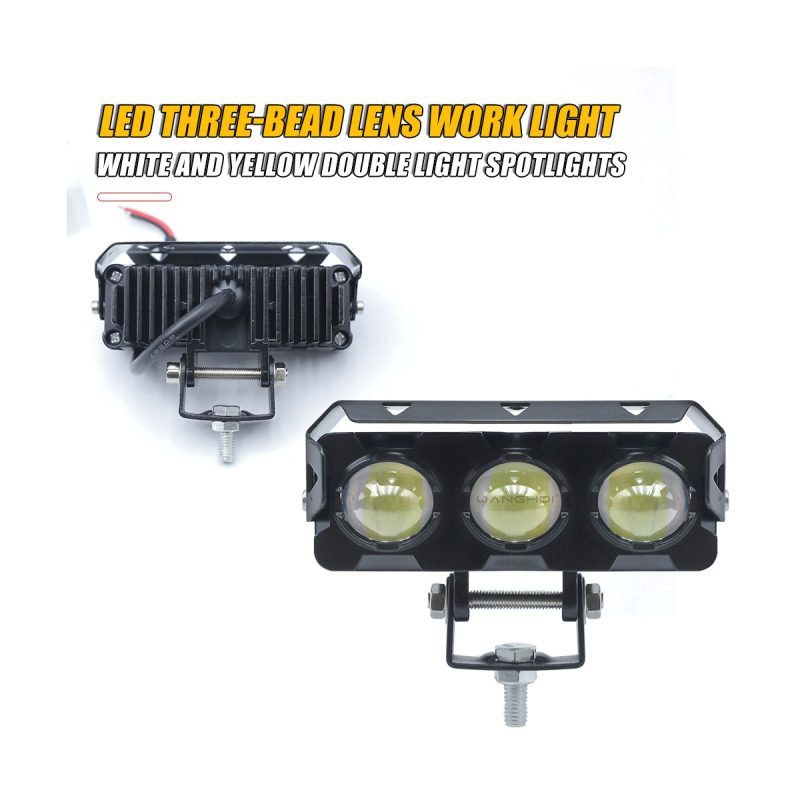 3 Bead Lens Led Work Light 06 Three Bead Rear Rear and front reference for 3-bead lens LED work light