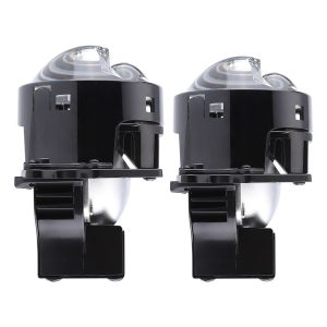 3 Inch Dual Direct Led Projector Headlight Side Profile Side profile view showing the lens height, black housing, and rear driver section.