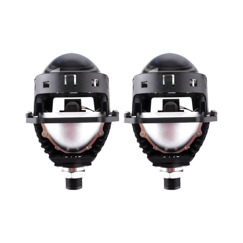 3 Inch Led Projector Headlight Front Rear Structure Front and rear product view showing lens face, internal structure, and rear driver area.