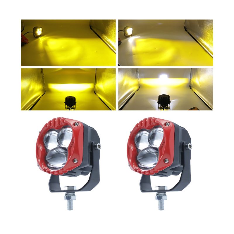 Source lighting reference showing yellow and white light directions.