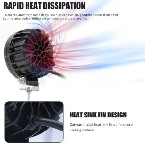 30W Round External Led Spotlight Heat Sink Reference Heat-sink design reference from the supplied source image.