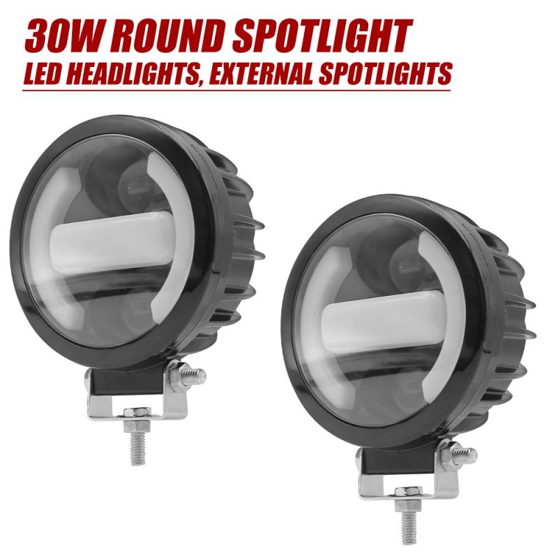 30W Round External Led Spotlight Pair View Pair product view for catalog and packing confirmation.