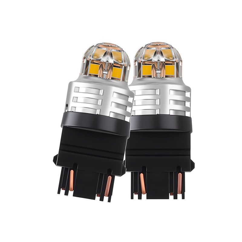 3157 5 Sided Led Brake Position Bulb Pair 02 Led3157 Angle Pair Angle pair view of 3157 5-sided LED brake position bulbs