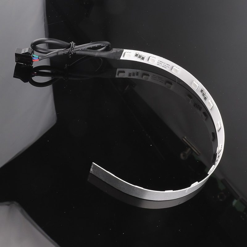 360 Degree Rgb Bluetooth App Demon Eye Led Strip Angled Angled product view showing the flexible strip and connector direction.