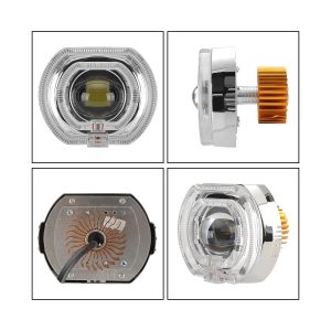 4 5Inch Dual Light Guide Built In Lens Angel Eye Main 4.5 Inch Dual Light Guide Built-In Lens Angel Eye Motorcycle Headlight