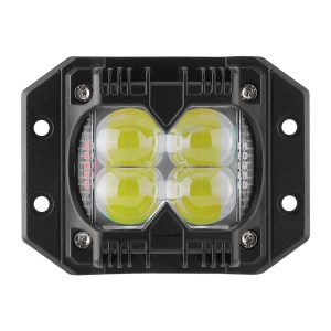 4 Bead Embedded Led Work Light Main 4-Bead Embedded LED Work Light with Red Blue Strobe