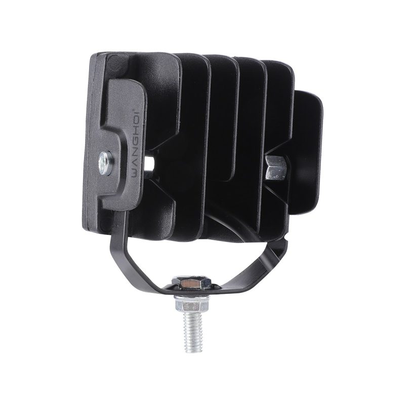 4 Bead Red Blue White Square Led Work Light 04 Four Rb Rear Rear heat-sink view of 4-bead red blue white square LED work light