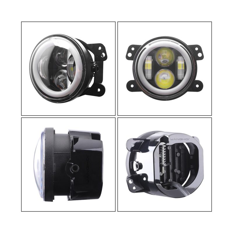 4 Inch Round Angel Eye LED Fog Light Bead Options