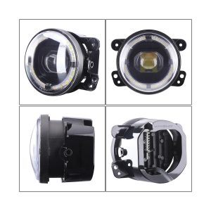4 inch round angel eye LED fog light single-bead view reference