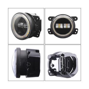 4 inch round angel eye LED fog light dual-bead view reference