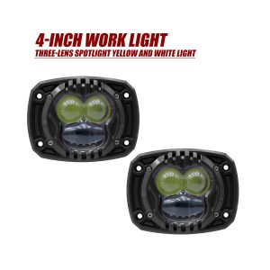 4 Inch Three Lens Led Spotlight Main Black 4 Inch Three-Lens LED Spotlight White / Amber 12V-24V