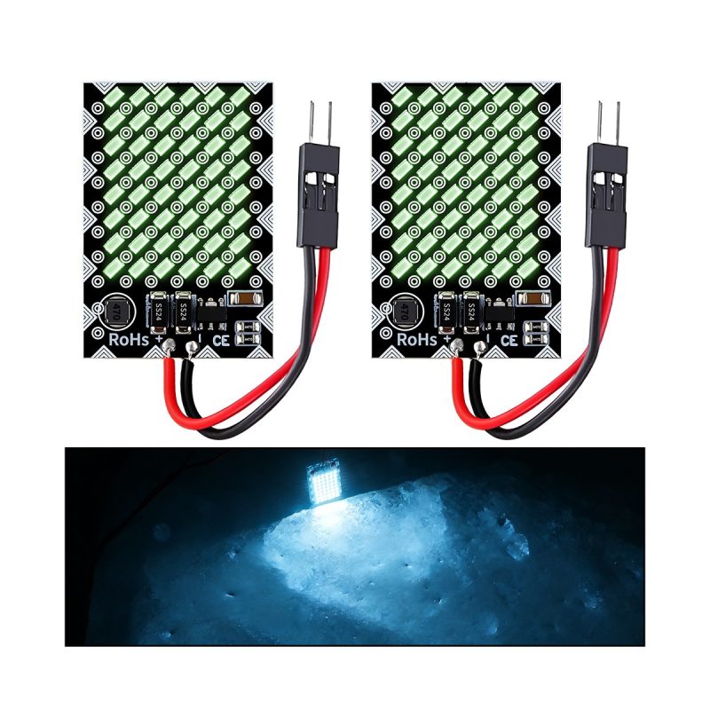 48 Led Interior Reading Light Panel 05 Interior48 Blue Effect 48 LED interior reading light panel blue lighting effect