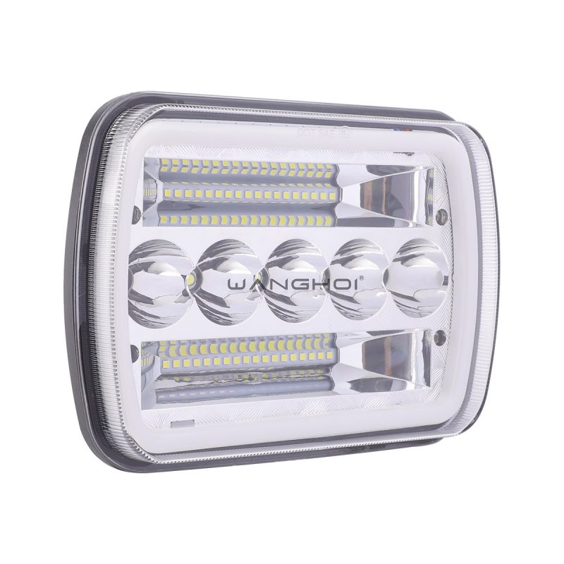 Clear lens reference for 5-bead 45W square LED work light