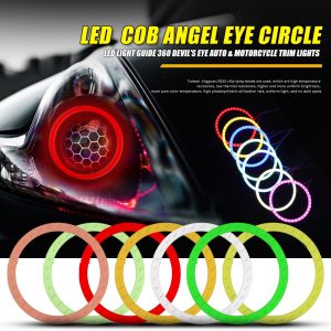 50Mm Seven Color Cob Led Angel Eye Halo Ring Overview Feature overview source graphic for the 50mm seven-color COB angel eye circle.