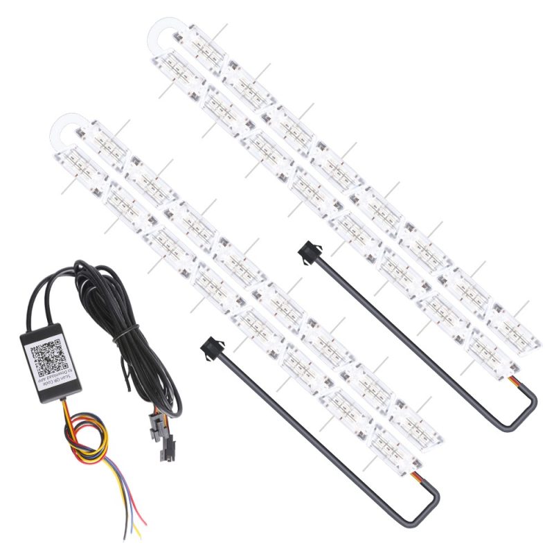 530Mm App Rgb Crystal Teary Led Drl Strip Main 530mm APP RGB Crystal Teary LED Daytime Running Light Strip 12V-24V