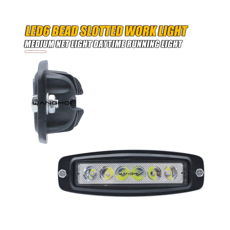 Side view of 6-bead linear LED work light