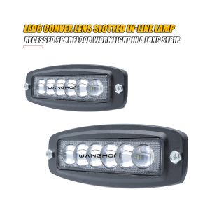 6 convex-lens in-line LED work light pair reference