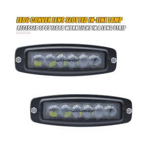 Amber reference for 6 convex-lens in-line LED work light