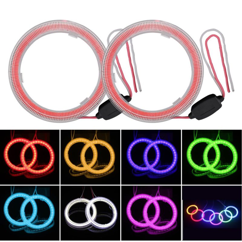 60 64Mm Rgb Angel Eye Halo Ring Color Options Source image showing multi-color RGB angel eye halo ring color references.