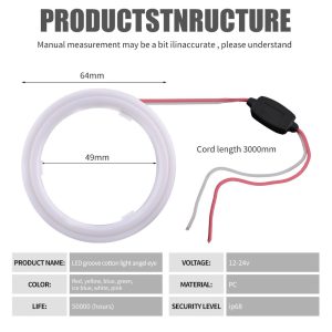 64Mm Groove Cotton Light Rgb Angel Eye Specifications Source specification image for the groove cotton light angel eye style.