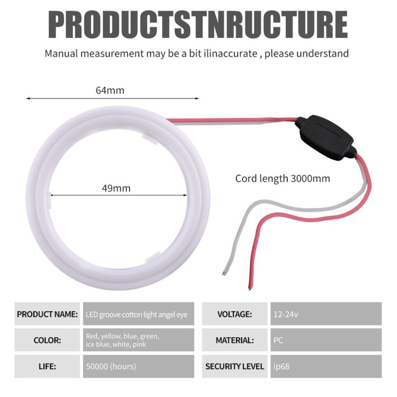 64Mm Groove Cotton Light Rgb Angel Eye Specifications Source specification image for the groove cotton light angel eye style.
