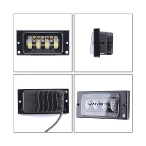 7 Bead Rectangular Led Front Fog Light 02 Seven Bead Rectangular Led Front Fog Light 02 7-Bead Rectangular LED Front Fog Light front view reference