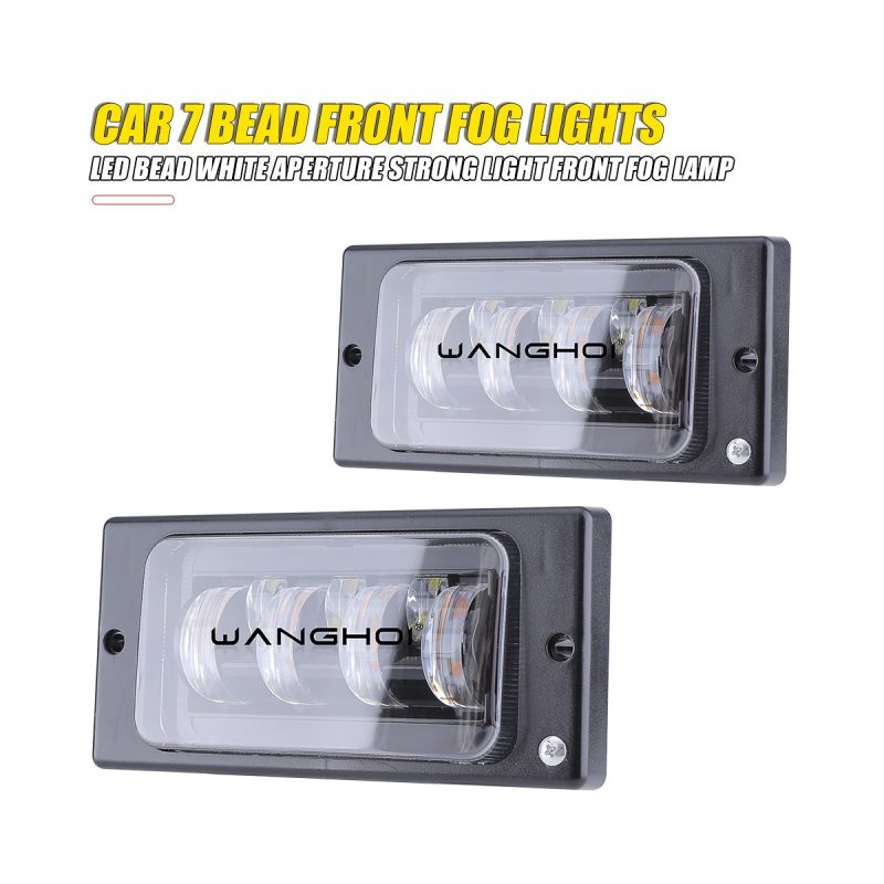 7 Bead Rectangular Led Front Fog Light 04 Seven Bead Rectangular Led Front Fog Light 04 7-Bead Rectangular LED Front Fog Light detail angle reference
