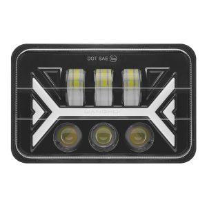 7 Inch Double Arrow Square LED Headlight 12V-24V