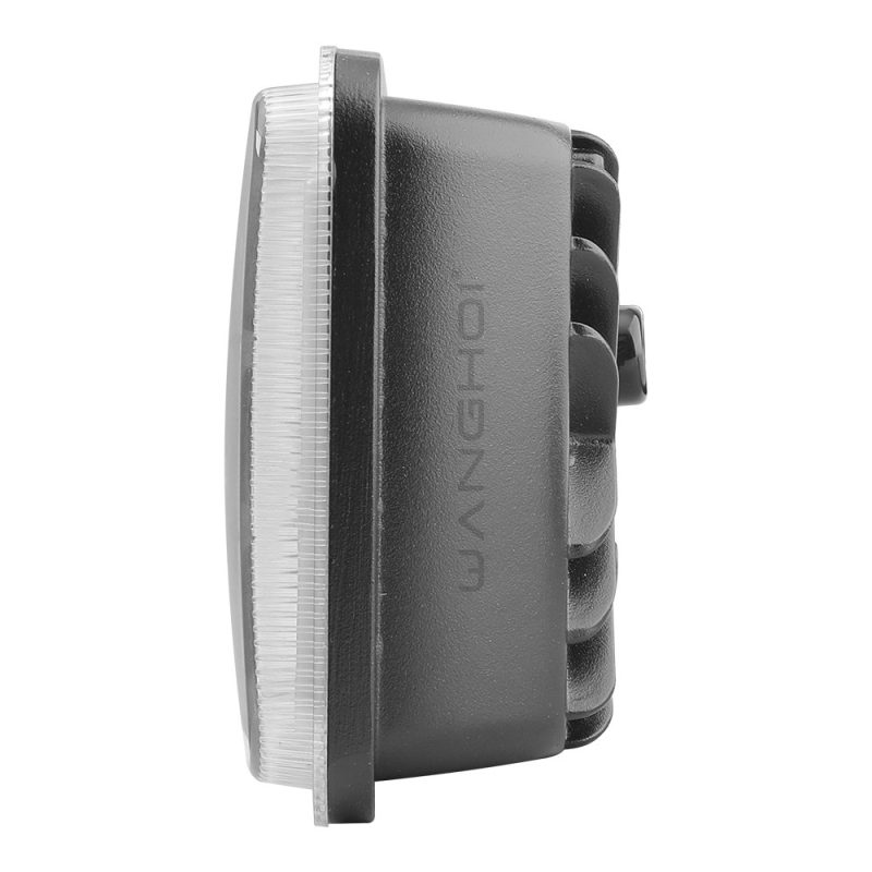 7 Inch Double Arrow Square Led Headlight Side Profile Side profile view showing the rear housing depth reference.