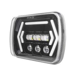 7 Inch Square Led Headlight Design Options 03 Square Headlight Dual Arrow 7 inch square LED headlight dual-arrow design