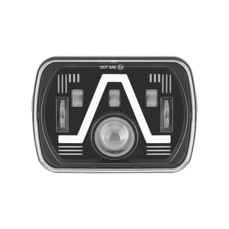 7 Inch Square Led Headlight Design Options 05 Square Headlight V Type 7 inch square LED headlight V-type design