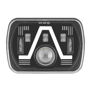 7 Inch V-Style Square LED Headlight 12V-24V