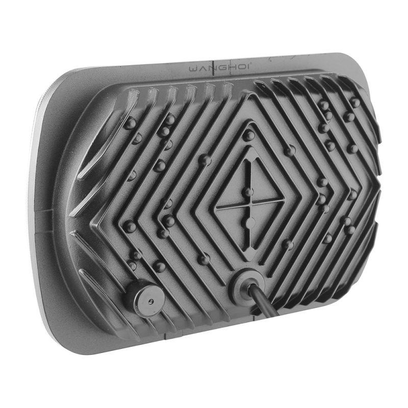 7 Inch V Style Square Led Headlight Rear Housing Rear housing reference from the supplied source image.