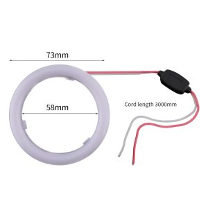 73Mm Cotton Light Led Angel Eye Halo Ring Main 73mm Seven-Color Cotton Light LED Angel Eye Halo Ring 12V-24V IP68