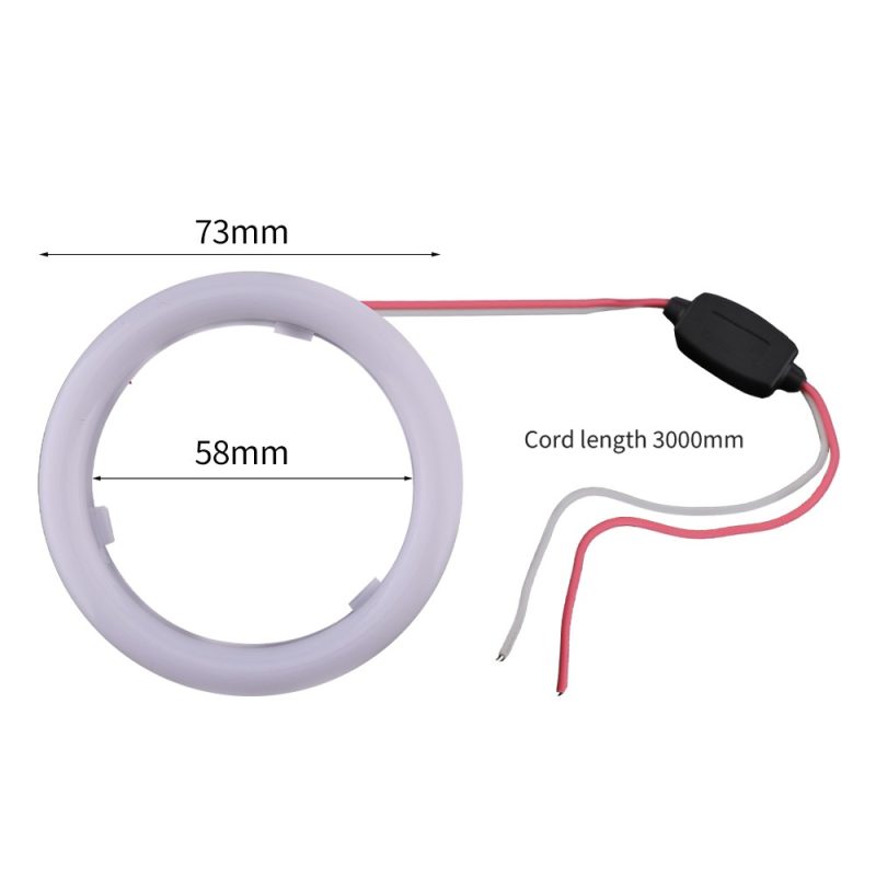 73Mm Cotton Light Led Angel Eye Halo Ring Main 73mm Seven-Color Cotton Light LED Angel Eye Halo Ring 12V-24V IP68
