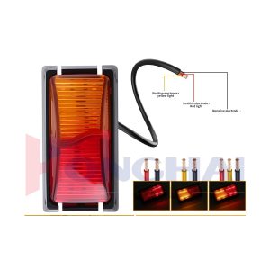 Cropped wiring reference showing red, yellow, and negative lead wording with vehicle-brand scene removed.
