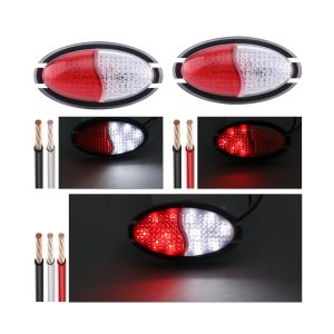 73Mm Red White Oval Led Warning Marker Light Lighting Wiring Lighting and wiring reference from the supplied product image set.