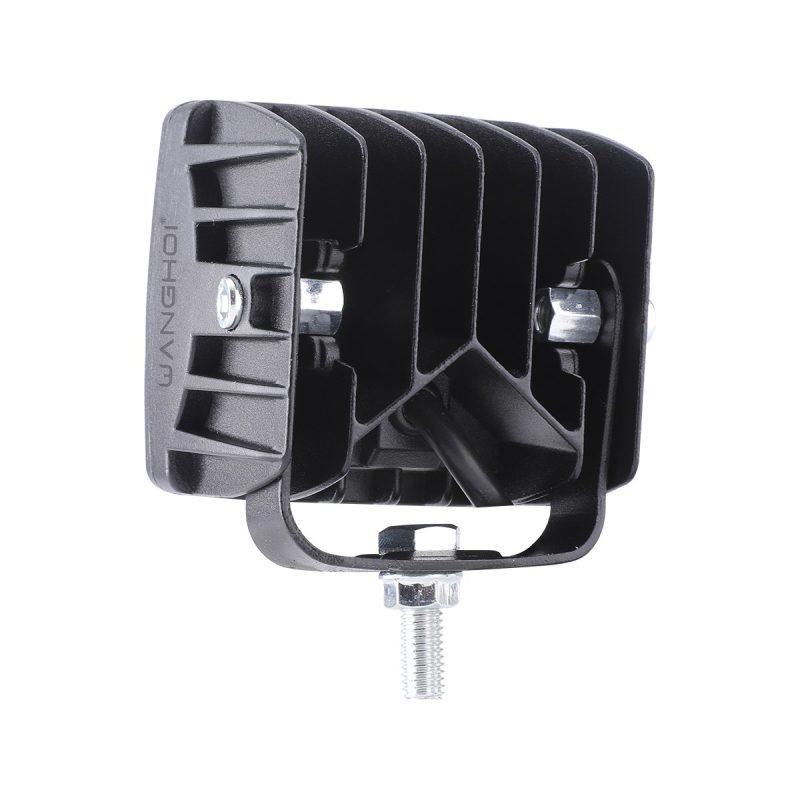 Rear heat-sink view of 8-bead square LED work light