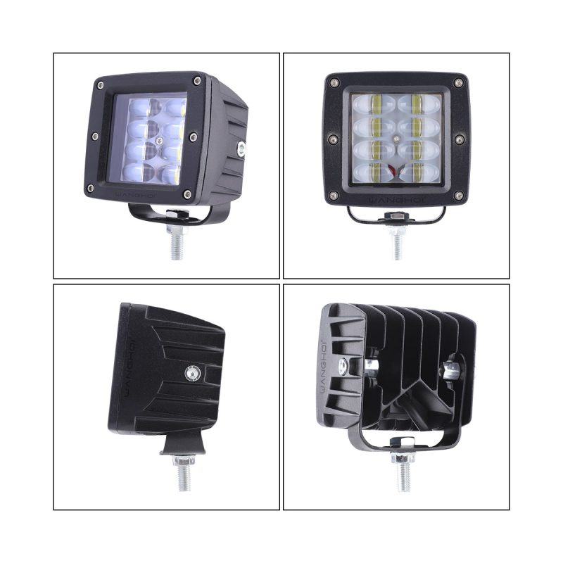 Product view collage for 8-bead square LED work light