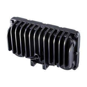 8 Bead Three Row Led Auxiliary Spotlight Rear Cooling Rear housing view showing the aluminum cooling fin direction.