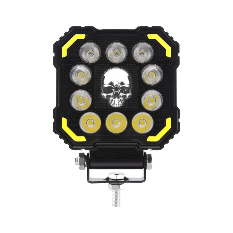 8006 Square Angel Eye Led Work Light Series 02 Angel 8006 Alt Alternative front view of 8006 square angel eye LED work light