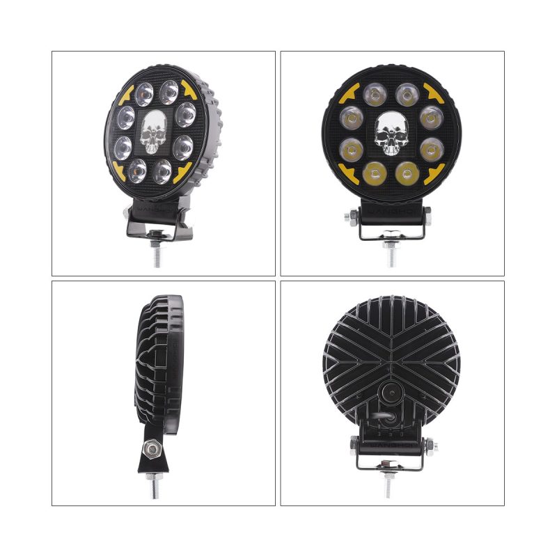 8007 Round Angel Eye Led Work Light 8007 3 Variant Product-only multi-angle view showing another 8007 pattern variant.