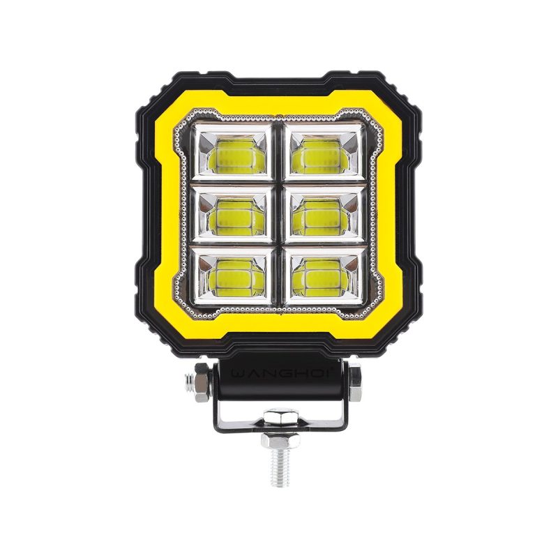 8008 8010 Square Panel Angel Eye Led Work Light Series 05 Angel 8010 Front 8010 square panel angel eye LED work light front view