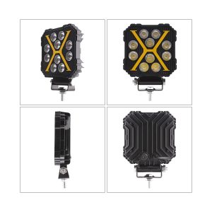 8012 8013 Square Pattern Angel Eye Led Work Light Series 04 Angel 8012 Views Product view collage for 8012 square pattern angel eye LED work light