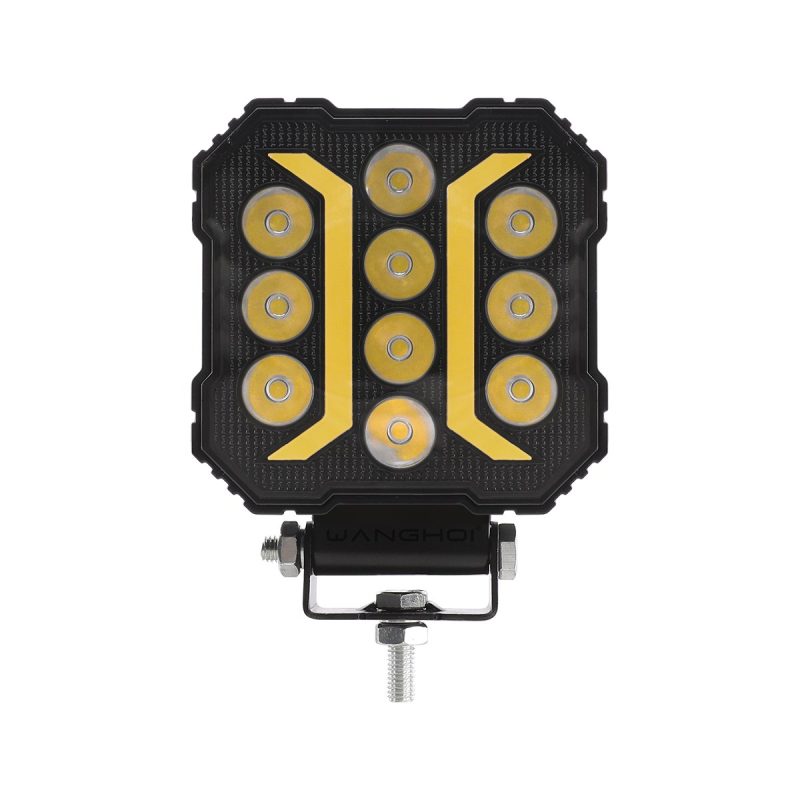 8012 8013 Square Pattern Angel Eye Led Work Light Series 05 Angel 8013 Front 8013 parallel-pattern angel eye LED work light front view