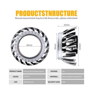 80Mm Transparent Light Guide Rotating Angel Eye Shroud 02 Transparent Rotating 80 Structure Structure reference for 80mm transparent light guide rotating angel eye shroud