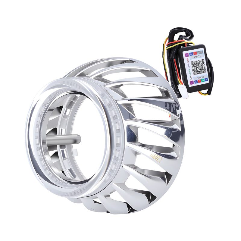 80Mm Transparent Light Guide Rotating Angel Eye Shroud 04 Transparent Rotating 80 Angle Angle view of 80mm transparent light guide rotating angel eye shroud